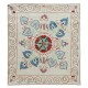 Hand-Made 100% Silk Suzani Cushion Cover, Embroidered Lace Pillow, Uzbek Throw Pillow Hand-Made 100% Silk Suzani Cushion Cover, Embroidered Lace Pillow, Uzbek Throw Pillow
