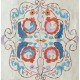 Central Asian Suzani Textile Throw Pillow, 100% Silk Cushion Cover, Hand Embroidery Pillowcase