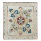Uzbek Suzani Fabric Throw Pillow, 100% Silk Cushion Cover, Colorful Hand Embroidery Toss Pillow