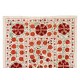 Silk Embroidery Wall Hanging, Modern Table Cover, Suzani Bedspread