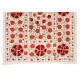 Silk Embroidery Wall Hanging, Modern Table Cover, Suzani Bedspread