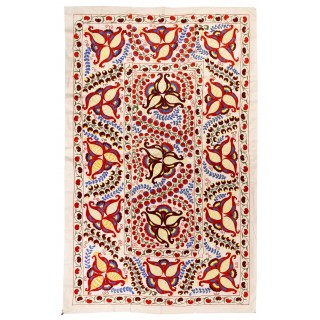 New Wall Hanging. Embroidered Cotton & Silk Bed Cover. Uzbek Tablecloth