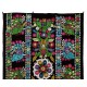 Vintage Silk Embroidered Suzani Bed Cover from Uzbekistan