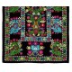 Vintage Silk Embroidered Suzani Bed Cover from Uzbekistan