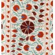 New Uzbek Suzani Textile. Embroidered Cotton & Silk Bed Cover