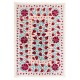 Silk Suzani Pomegranate Tree Design Bed Cover, Embroidered Wall Hanging from Uzbekistan