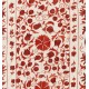 New Uzbek Suzani Textile. Embroidered Cotton & Silk Bed Cover