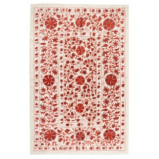New Wall Hanging. Embroidered Cotton & Silk Bed Cover. Uzbek Tablecloth