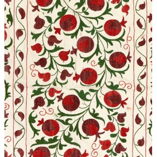 New Wall Hanging. Embroidered Cotton & Silk Bed Cover. Uzbek Tablecloth