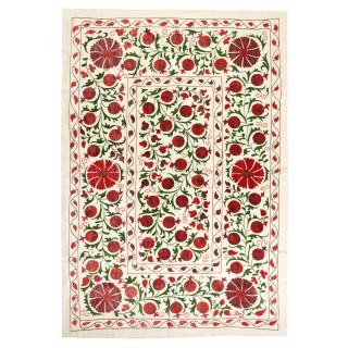 New Wall Hanging. Embroidered Cotton & Silk Bed Cover. Uzbek Tablecloth