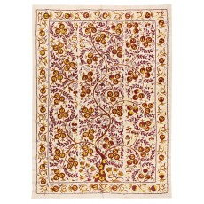 Silk Suzani Pomegranate Tree Design Bed Cover. Embroidered Wall Hanging from Uzbekistan