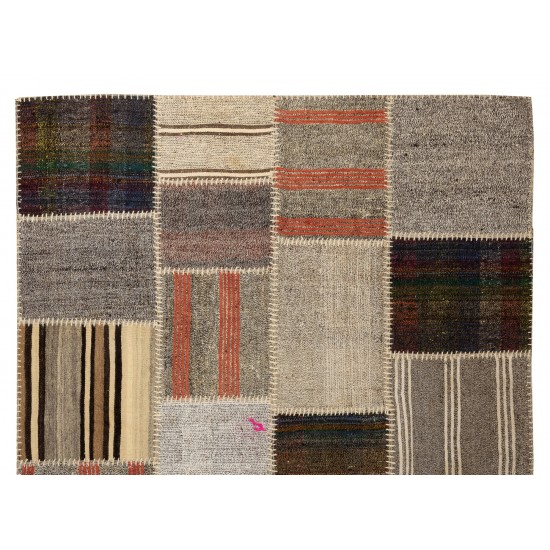 Hand-Made Anatolian Patchwork Kilim Rug 'Flat-Weave' Hand-Made Anatolian Patchwork Kilim Rug 'Flat-Weave'