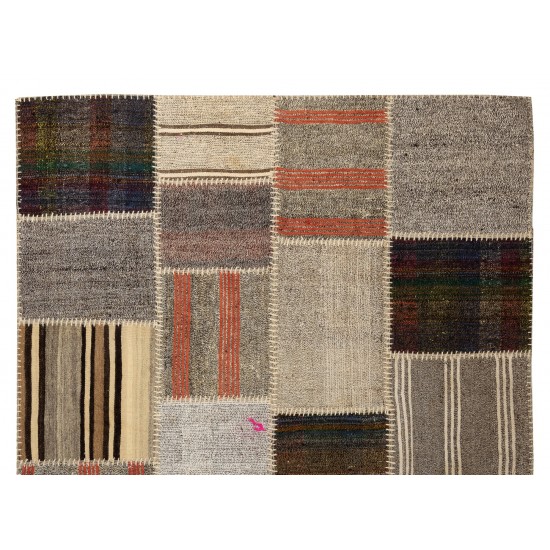 Hand-Made Anatolian Patchwork Kilim Rug 'Flat-Weave'