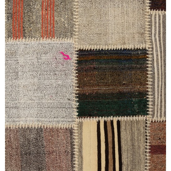 Hand-Made Anatolian Patchwork Kilim Rug 'Flat-Weave'