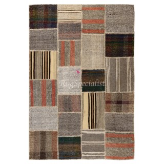 Hand-Made Anatolian Patchwork Kilim Rug 'Flat-Weave'