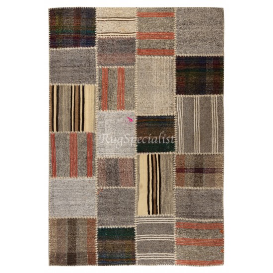 Hand-Made Anatolian Patchwork Kilim Rug 'Flat-Weave'