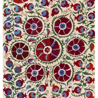 New Wall Hanging. Embroidered Cotton & Silk Bed Cover. Uzbek Tablecloth
