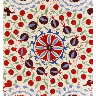 New Wall Hanging. Embroidered Cotton & Silk Bed Cover. Uzbek Tablecloth