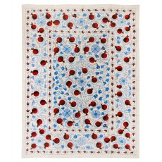 New Wall Hanging. Embroidered Cotton & Silk Bed Cover. Uzbek Tablecloth