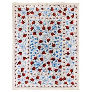 New Wall Hanging. Embroidered Cotton & Silk Bed Cover. Uzbek Tablecloth