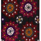 Silk Embroidery Bed Cover. Black Wall Hanging. Needlework Tablecloth, Home Gift