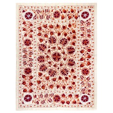 New Wall Hanging. Embroidered Cotton & Silk Bed Cover. Uzbek Tablecloth