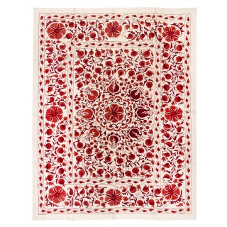 New Wall Hanging. Embroidered Cotton & Silk Bed Cover. Uzbek Tablecloth