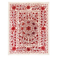 New Wall Hanging. Embroidered Cotton & Silk Bed Cover. Uzbek Tablecloth