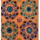 Vintage Floral Patterned Silk Embroidered Suzani Bed Cover from Uzbekistan