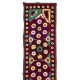 Vintage Silk Embroidery Suzani Table Runner or Bed Cover from Uzbekistan