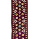 Silk Embroidery Long Table Runner in Burgundy Red, Vintage Wall Hanging