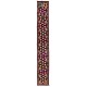 Silk Embroidery Long Table Runner in Burgundy Red, Vintage Wall Hanging