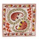 Decorative Silk Embroidered Suzani Cushion Cover from Uzbekistan