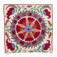 Modern Silk Cushion Cover. Embroidered Pillowcase, Suzani Textile Lace Pillow