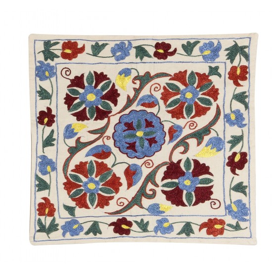Handmade New Central Asian / Uzbek Silk Embroidered Suzani Cushion Cover Handmade New Central Asian / Uzbek Silk Embroidered Suzani Cushion Cover
