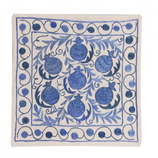 Handmade Asian Suzani Cushion Cover, Silk Embroidery Pillow Case