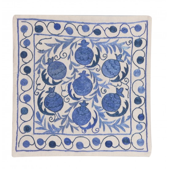 Handmade Asian Suzani Cushion Cover, Silk Embroidery Pillow Case Handmade Asian Suzani Cushion Cover, Silk Embroidery Pillow Case