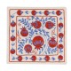 Modern Handmade Lace Pillow, Suzani Toss Pillow, Silk Embroidered Cushion Cover
