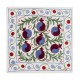 Decorative Silk Embroidered Suzani Cushion Cover from Uzbekistan