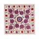 Silk Embroidery Cushion Cover. Modern Pillowcase, Suzani Fabric Lace Pillow
