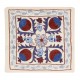Modern Silk Cushion Cover. Embroidered Pillowcase, Suzani Textile Lace Pillow