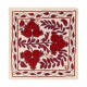 Decorative Silk Embroidered Suzani Cushion Cover from Uzbekistan Decorative Silk Embroidered Suzani Cushion Cover from Uzbekistan