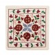 Decorative Silk Embroidered Suzani Cushion Cover from Uzbekistan