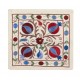 Handmade Elegant Silk Embroidered Suzani Cushion Cover from Uzbekistan