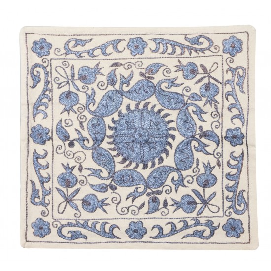 Decorative Silk Embroidered Suzani Cushion Cover from Uzbekistan Decorative Silk Embroidered Suzani Cushion Cover from Uzbekistan