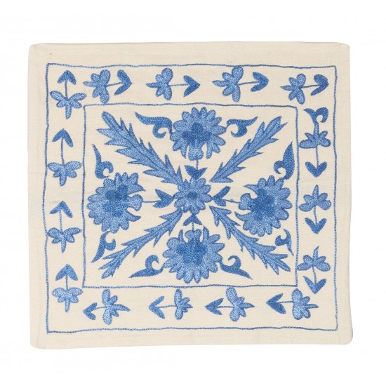 Decorative Silk Embroidered Suzani Cushion Cover from Uzbekistan Decorative Silk Embroidered Suzani Cushion Cover from Uzbekistan