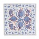 Embroidered Silk Suzani Cushion Cover, Uzbek Lace Pillow, Handmade Toss Pillow