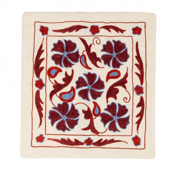 Brand New Silk Embroidered Suzani Cushion Cover from Uzbekistan Brand New Silk Embroidered Suzani Cushion Cover from Uzbekistan