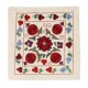 Decorative Silk Embroidered Suzani Cushion Cover from Uzbekistan