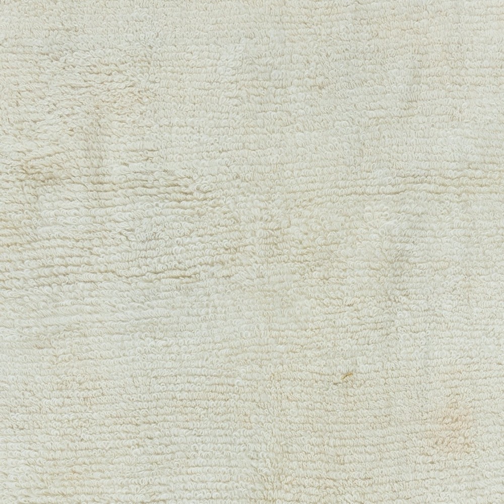 Minimalist Vintage Handmade Anatolian Small Tulu Rug Made of Natural Un-Dyed Beige Wool
